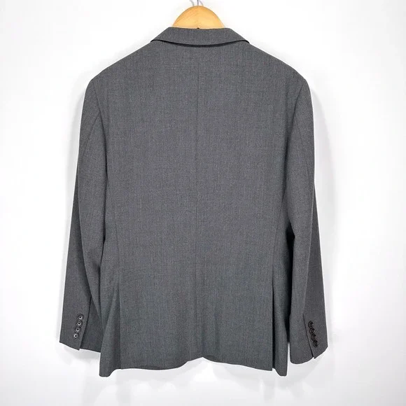 J. Crew Ludlow Traveler Slim Fit Suit Jacket Men 38S Gray Tollegno Italian wool